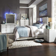 Mirage Queen Panel Bed, Dresser & Mirror, Chest, Nightstand - Furniture World