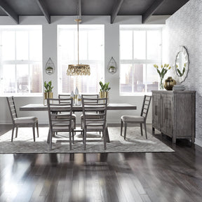 Modern Farmhouse 7 Piece Trestle Table Set - Furniture World