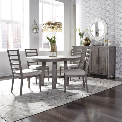 Modern Farmhouse 5 Piece Round Table Set - Furniture World