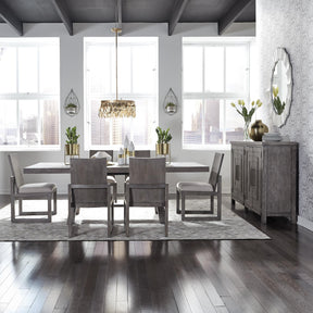 Modern Farmhouse Opt 7 Piece Trestle Table Set - Furniture World