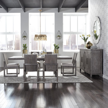 Modern Farmhouse Opt 7 Piece Trestle Table Set - Furniture World