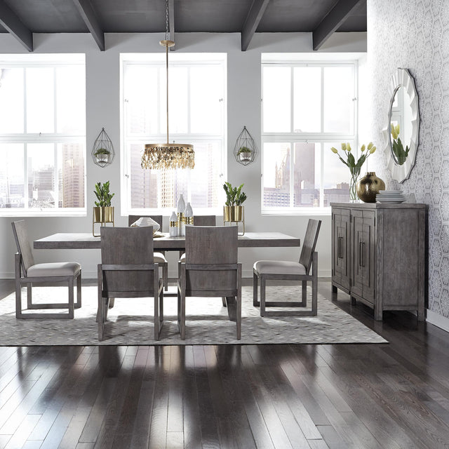Modern Farmhouse Opt 7 Piece Trestle Table Set - Furniture World