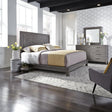 Modern Farmhouse Queen Platform Bed, Dresser & Mirror - Furniture World