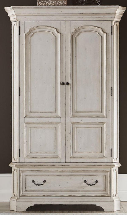 Liberty Abbey Road Armoire in Porcelain White - Furniture World