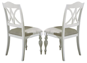 Liberty Furniture Summer House Slatback Side Chair in Oyster White (Set of 2) - Furniture World