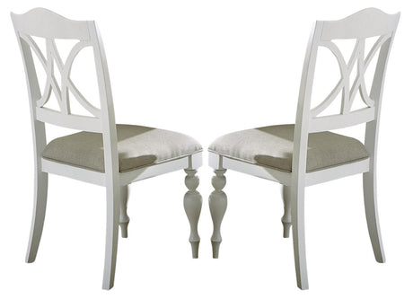 Liberty Furniture Summer House Slatback Side Chair in Oyster White (Set of 2) - Furniture World
