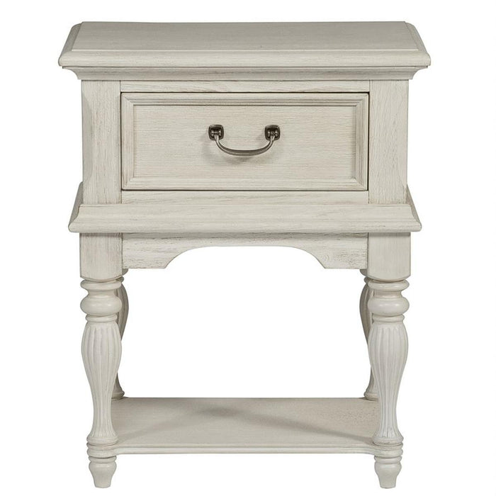 Liberty Funiture Bayside Leg Nightstand in Antique White - Furniture World