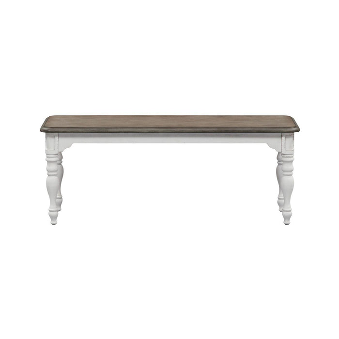 Liberty Furniture Magnolia Manor Dining Bench (RTA) in Antique White - Furniture World