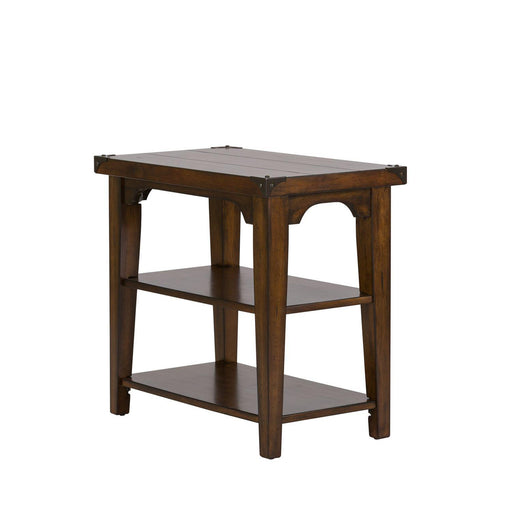 Liberty Aspen Skies Chair Side Table in Russet Brown - Furniture World