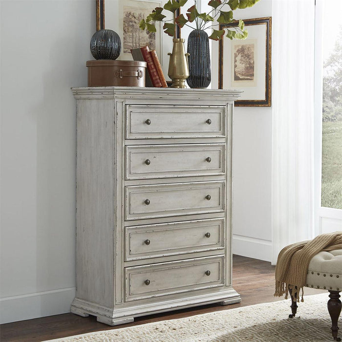 Liberty Furniture Big Valley 5 Drawer Chest in Whitestone - Furniture World