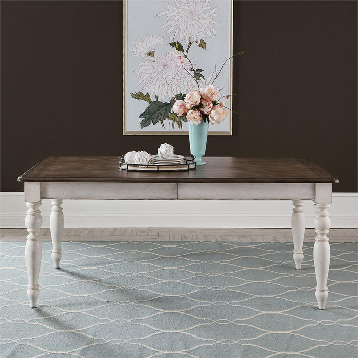 Liberty Furniture Abbey Road Rectangular Leg Table in Porcelain White - Furniture World