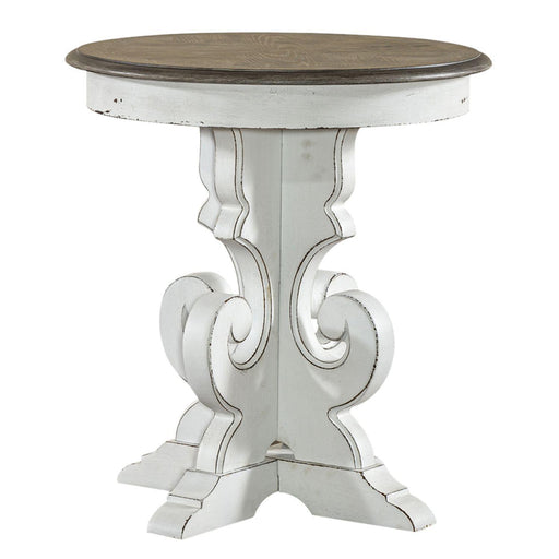 Liberty Magnolia Manor Round End Table in Antique White - Furniture World