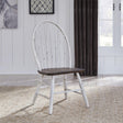 Liberty Furniture Farmhouse Windsor Back Side Chair in White/Oak (Set of 2) - Furniture World
