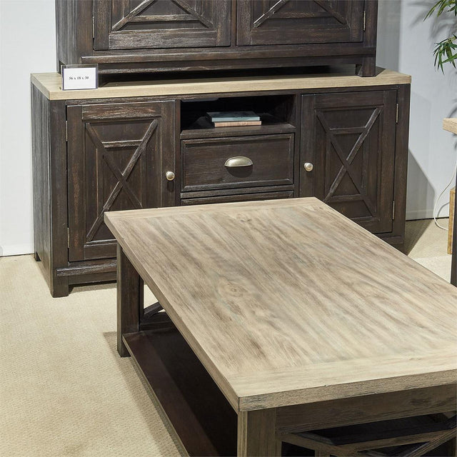 Liberty Heatherbrook 56" TV Console in Charcoal & Ash - Furniture World