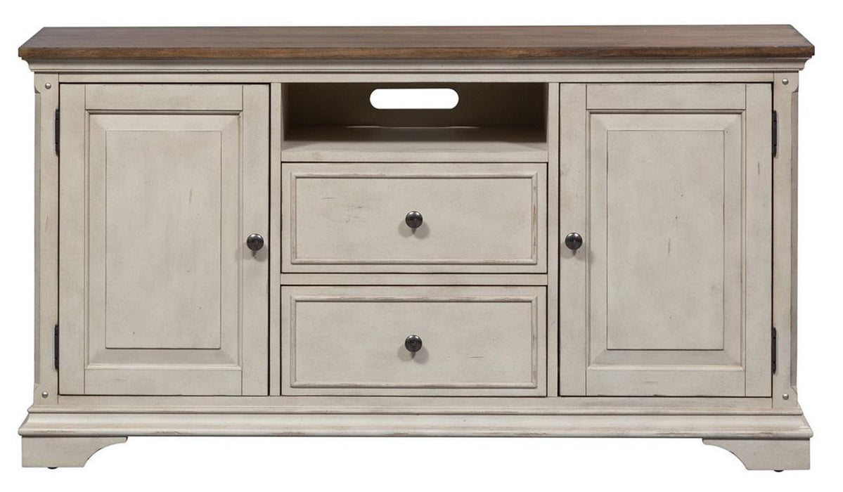 Liberty Morgan Creek 56" TV Console in Antique White - Furniture World