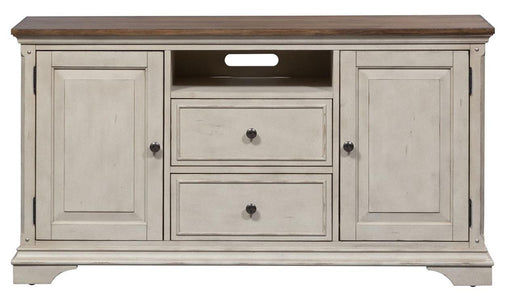 Liberty Morgan Creek 56" TV Console in Antique White - Furniture World