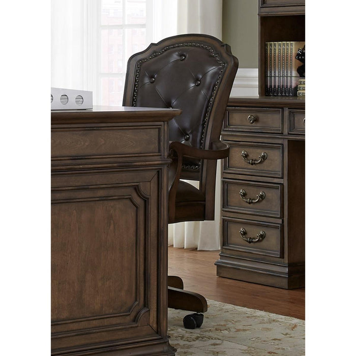 Liberty Amelia Jr Executive Office Chair in Antique Toffee - Furniture World