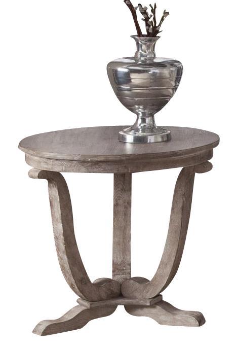 Liberty Furniture Greystone Mill End Table in Stone White - Furniture World