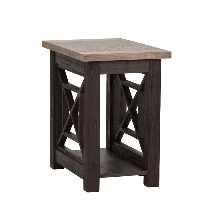 Liberty Heatherbrook Chair Side Table in Charcoal and Ash - Furniture World