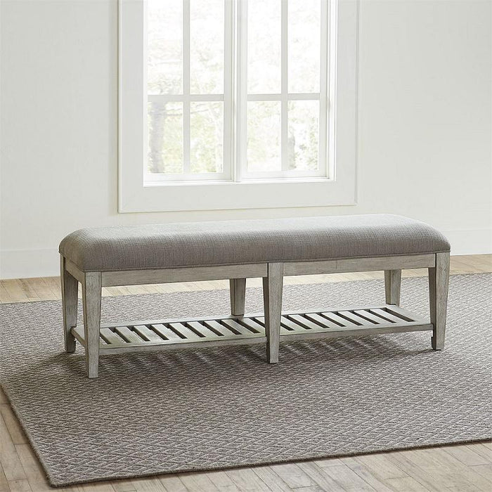 Liberty Furniture Heartland Bed Bench in Antique White - Furniture World