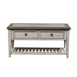 Liberty Heartland Rect Ceiling Tile Cocktail Table in Antique White - Furniture World