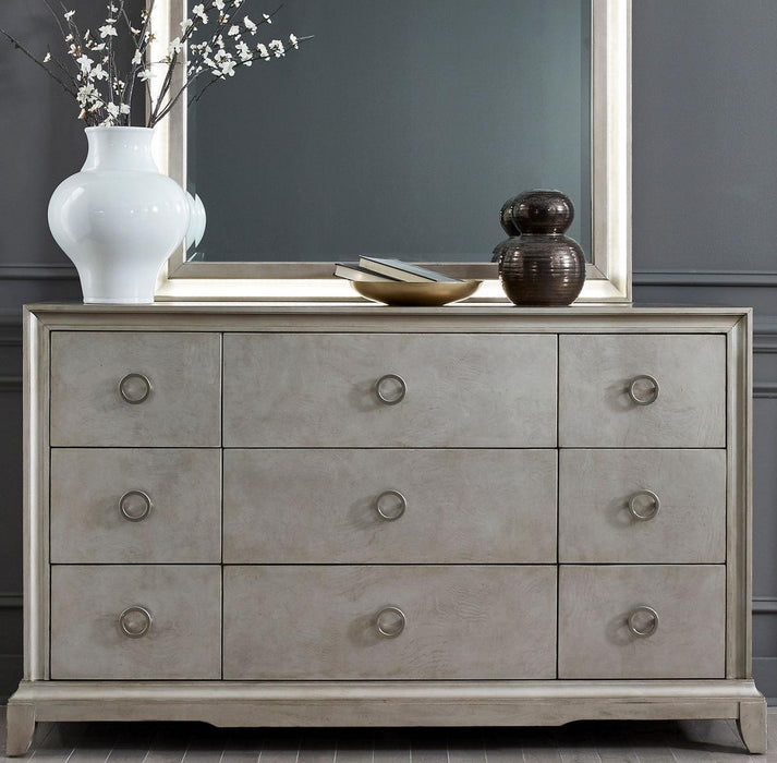 Liberty Furniture Montage 9 Drawer Dresser in Platinum Finish - Furniture World