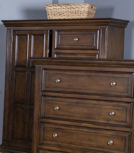 Liberty Furniture Big Valley Door Chest in Brownstone - Furniture World