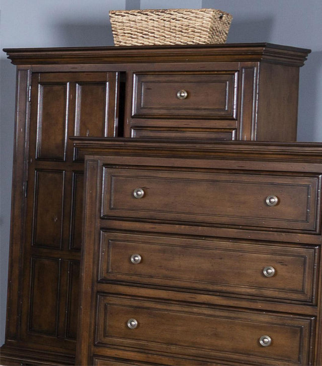 Liberty Furniture Big Valley Door Chest in Brownstone - Furniture World