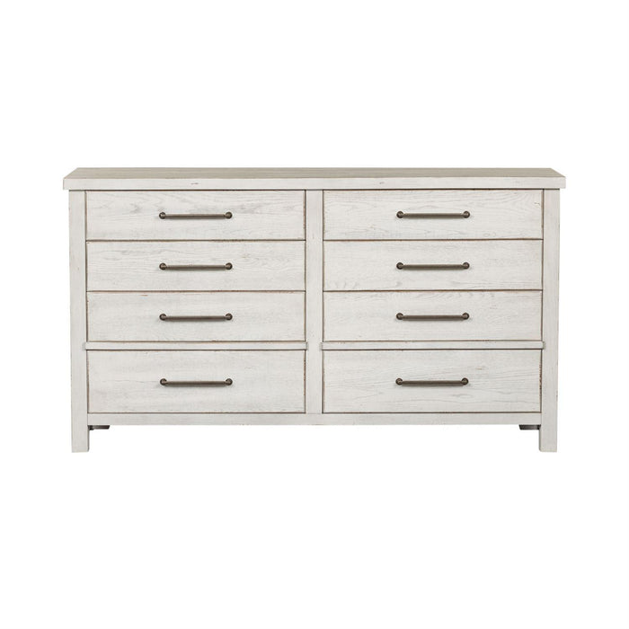 Liberty Modern Farmhouse 8 Drawer Dresser in White - Furniture World