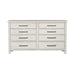 Liberty Modern Farmhouse 8 Drawer Dresser in White - Furniture World