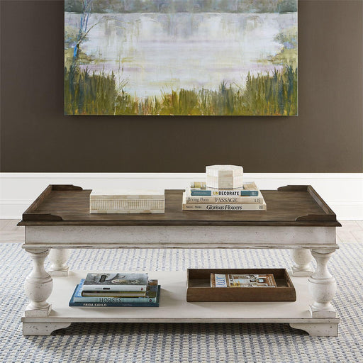 Liberty Abbey Road Lift Top Cocktail Table in Porcelain White - Furniture World