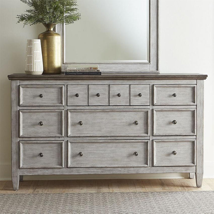 Liberty Furniture Heartland Drawer Dresser in Antique White - Furniture World