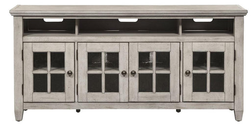 Liberty Heartland 66" TV Stand in Antique White - Furniture World