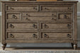 Liberty Furniture Americana Farmhouse 9 Drawer Dresser in Dusty Taupe and Black - Furniture World
