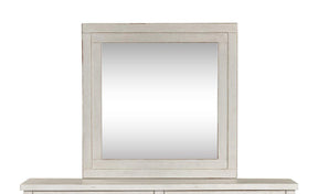 Liberty Modern Farmhouse Mirror in White - Furniture World