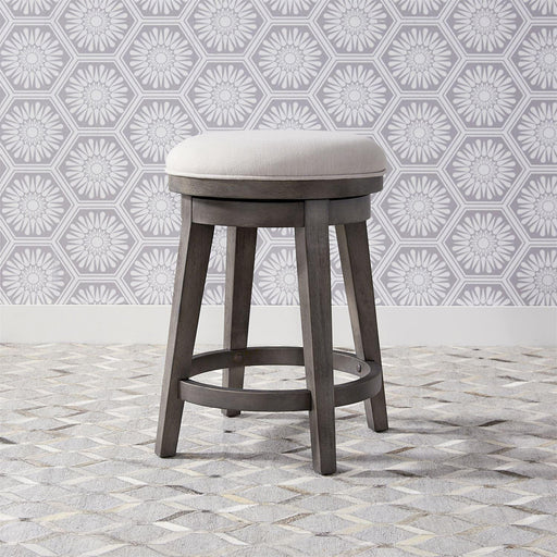 Liberty Modern Farmhouse Console Swivel Stool in Dusty Charcoal - Furniture World