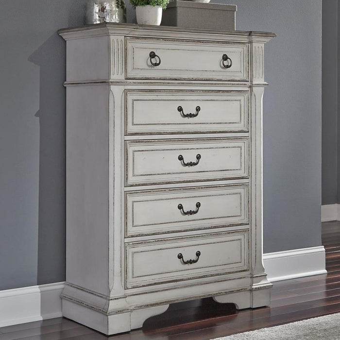 Liberty Furniture Abbey Park Drawer Chest in Antique White - Furniture World