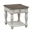 Liberty Magnolia Manor End Table in Antique White - Furniture World