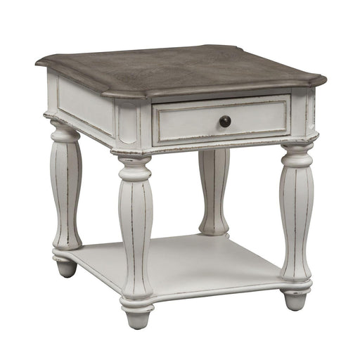 Liberty Magnolia Manor End Table in Antique White - Furniture World