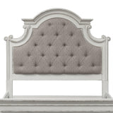 Liberty Magnolia Manor King Upholstered Panel Headboard in Antique White - Furniture World