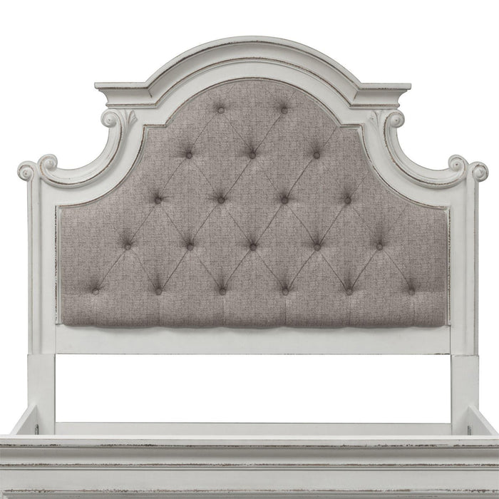 Liberty Magnolia Manor King Upholstered Panel Headboard in Antique White - Furniture World