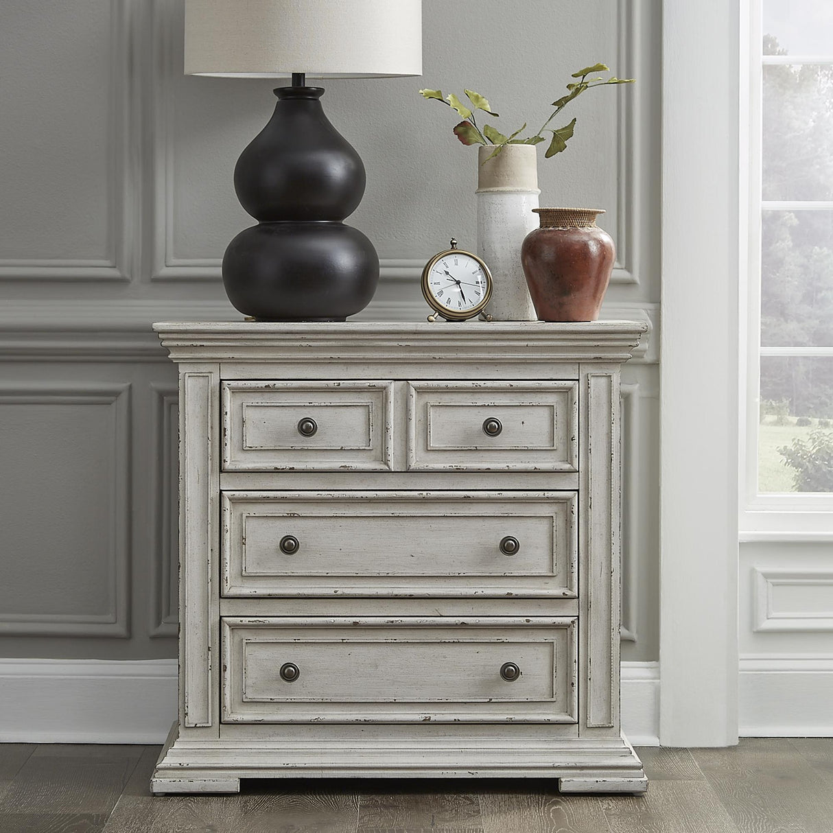 Big Valley Bedside Chest w/ Charging Station - Furniture World
