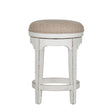 Liberty Magnolia Manor Console Swivel Stool in Antique White - Furniture World