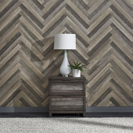 Liberty Furniture Tanners Creek 2 Drawer Nightstand in Greystone - Furniture World