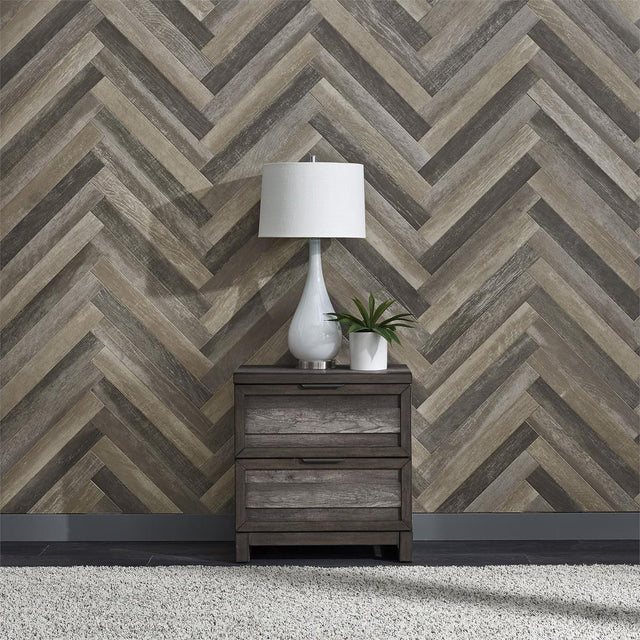 Liberty Furniture Tanners Creek 2 Drawer Nightstand in Greystone - Furniture World