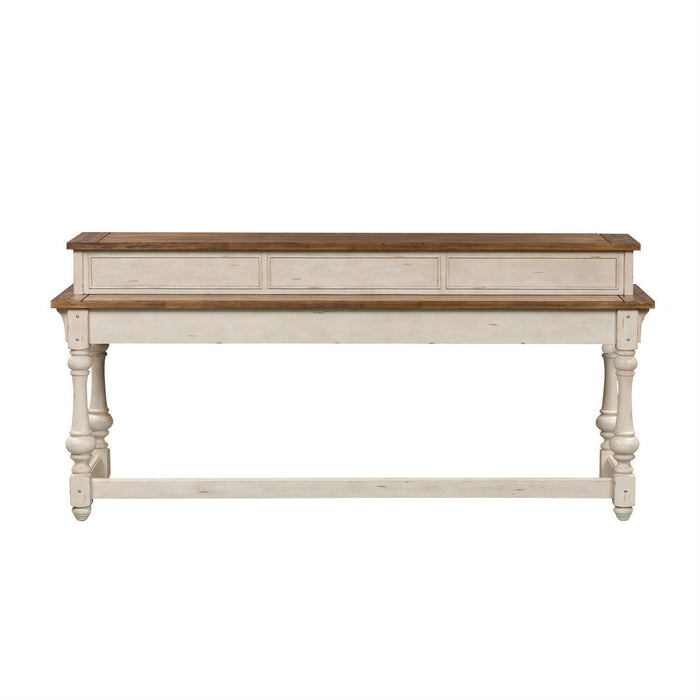 Liberty Morgan Creek Console Bar Table in Antique White - Furniture World