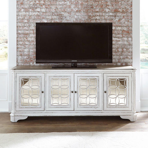 Liberty Magnolia Manor Entertainment TV Stand in Antique White - Furniture World