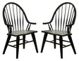 Liberty Furniture Hearthstone Windsor Back Arm Chair in Black (Set of 2) image