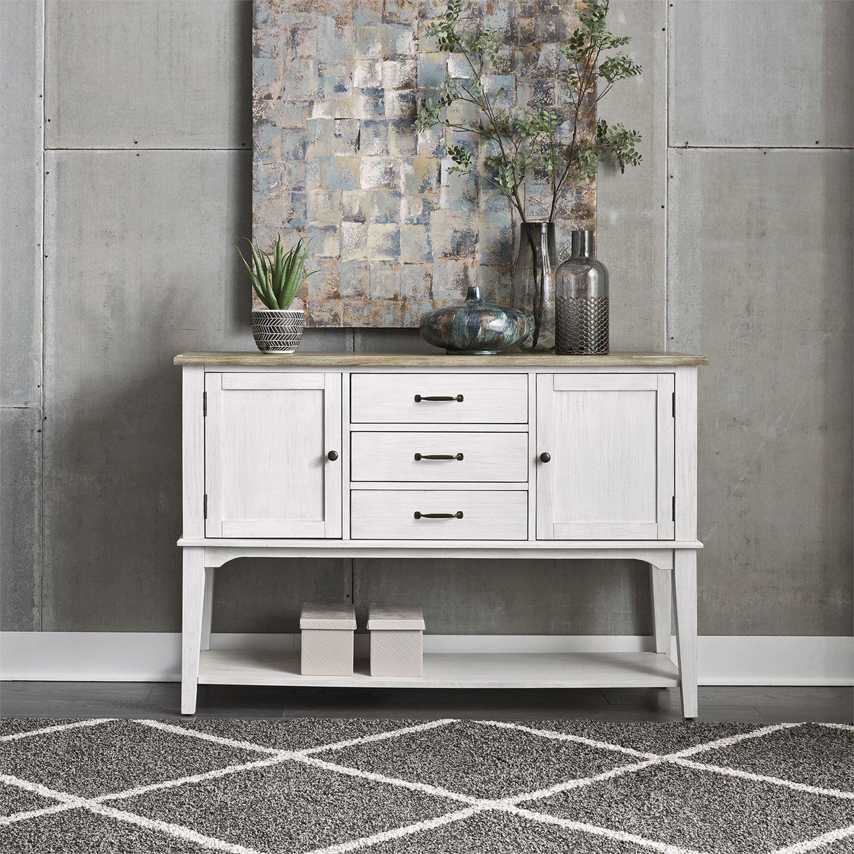 Liberty Furniture Summerville Server in White - Furniture World