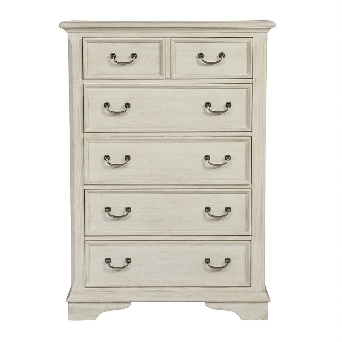 Liberty Funiture Bayside Drawer Chest in Antique White - Furniture World